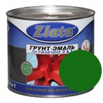 Грунт-эмаль по ржавчине зеленая 0,7 кг "ZLATA"